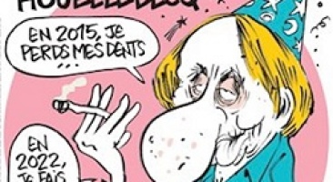 Το εξώφυλλο της Charlie Hebdo σχετικά με το βιβλίο: 